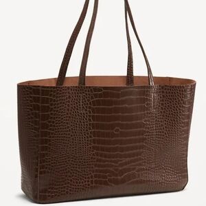 Faux leather old navy tote bag in espresso